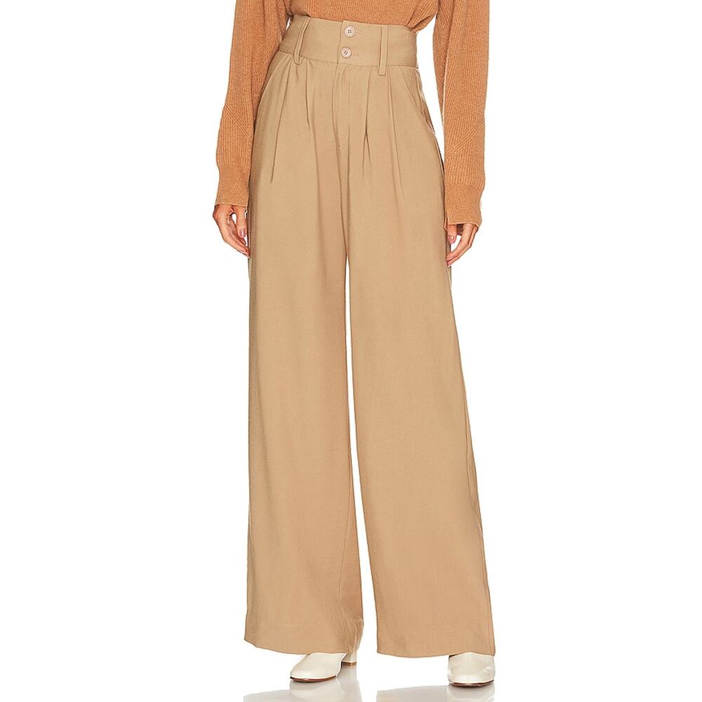 Nonchalant 'Label' Tan Poly Page Pant Size S